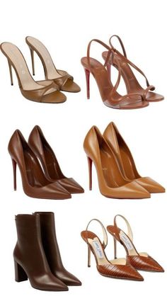 Classy Shoes Aesthetic, Brown Sneakers Aesthetic, Brown Heels Outfit Dressy, Brown Heels Aesthetic, Types Of Heels With Names, Heels Classy Elegant Outfit, Classy Heels Elegant, Elegant Heels Classy, Brown Heels Outfit