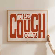 The Couch Club Print Above Couch Wall Art Eclectic Entryway Living Room Decor Trendy Cozy Apartment Over the Sofa Art Retro Mid Homebody Art - Etsy Goodwill House Decor, Behind Couch Artwork, Behind Couch Wall Art, Accent Wall With Art, Living Room Funky Decor, Modern Wall Frame Decor, Over Sofa Art, Above Couch Wall Art, Entry Way Art Wall Ideas