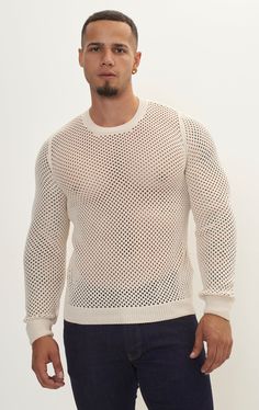 Dare to stand out with our See Through Fishnet Muscle Fit Shirt, the epitome of rebellious style and confidence. Crafted from high-quality fishnet fabric, this shirt offers a unique blend of sensuality and streetwear flair. Designed to showcase your physique, the muscle fit silhouette hugs your body in all the right places, accentuating your muscular build and adding a touch of allure to your look. The see-through nature of the fishnet fabric adds an element of mystery and intrigue, allowing you to make a bold fashion statement wherever you go. Whether you're hitting the club scene, attending a festival, or simply expressing your individuality on the streets, our See Through Fishnet Muscle Fit Shirt is sure to turn heads and command attention SIZE + FIT Tailored fit, to find your correct s Fishnet Fabric, Club Scene, Knitwear Fashion, Hug You, The Club, Bold Fashion, The Streets, Fashion Statement, Workout Shirts