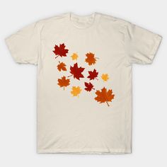 Wrap yourself in the hues of autumn with this enchanting t-shirt, featuring a depiction of maple leaves gracefully descending in a symphony of fall colors. The design captures the essence of the season's transformation, as each leaf carries the vibrant shades of autumn. Adorned with the captivating dance of falling maple leaves, this shirt is a tribute to the beauty of nature's transition, bringing the warm and earthy tones of autumn to your wardrobe -- Choose from our vast selection of Crewneck Cute Fall Vinyl Shirts, Shirt Svg Fall, Falling Maple Leaves, Painting Clothing, Winter Leaves, Tan Shirt, Leaves Autumn, Fall Hoodies, Thanksgiving Shirt