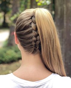 15 Peinados con cola de caballo que harás en 15 minutos Hairstyles Baddie, Hairstyles Everyday, Cute And Easy Hairstyles, Hairstyles Formal, Hairstyles Bob, Braid Ponytail, Hairstyles Ponytail, Easy Hairstyles For School