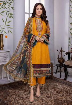 Adan's Libas Yellow Almond Chikankari Lawn 2022 Original brand suit fabric and photography lite diffrance in actual print. Yellow Georgette Lawn Suit With Dabka, Traditional Yellow Georgette Lawn Suit, Festival Embroidered Lawn Suit, Long Sleeve Lawn Suit In Yellow With Naqshi Detailing, Yellow Naqshi Lawn Suit For Diwali, Traditional Lawn Suit For Eid Celebrations, Yellow Naqshi Unstitched Suit For Eid, Yellow Unstitched Suit With Naqshi For Eid, Yellow Lawn Suit With Chikankari Embroidery