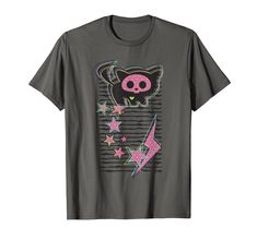 PRICES MAY VARY. Officially Licensed Skelanimals Apparel for Women - Men - Boys - Girls - Toddler; Hasbro T-Shirts; Holiday T-Shirts; Seasonal; Cute; Cat; Kit; Skeleton; Valentine's Day; Halloween; Sugar Skull; Day of the Dead; Dia de Muertos; Quirky; 23HASA00077A-001 Lightweight, Classic fit, Double-needle sleeve and bottom hem Amazon Scene Clothes, Skelanimals Icon, Alt Shirts, Goofy Shirts, Scene Items, Scene Shirts, Pastel Emo, Scene Clothes, Emo Scene Outfits