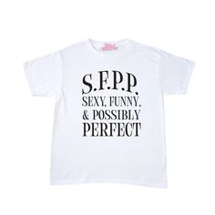 WHITE SFPP tee! you can choose between a baby tee (cropped style) or a regular t-shirt version in checkout!  - this design is a self fixated original! - everything is handmade & made to order - ships from cali  - this design is screen printed  crewneck & tote bag version also available on our site! CHECK OUT OUR WEBSITE SELFFIXATED.COM FOR EXCLUSIVE ITEMS/DISCOUNTS & FOLLOW US ON INSTAGRAM & TIKTOK FOR UPCOMING DROPS & TO BE FEATURED!! Happy shopping! xoxo White Cropped T-shirt With Slogan For Streetwear, White T-shirt With Funny Text For Streetwear, Cute White Cropped T-shirt With Letter Print, White Trendy Cropped T-shirt With Funny Print, Trendy White Cropped T-shirt With Funny Print, 90s Style Pre-shrunk White T-shirt, White Y2k Cropped T-shirt With Letter Print, 90s White T-shirt With Funny Print, 90s Style White T-shirt With Funny Print