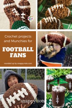 crochet projects and munchies for football fans