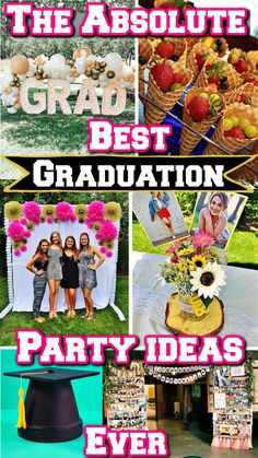 graduation party with pictures and decorations for the graduate's best graduation party ideas ever