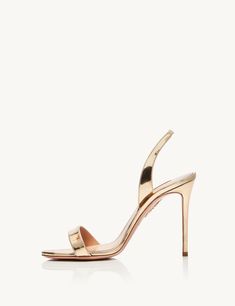 So Nude Sandal 105 Aquazzura@ Official Aquazzura Heels, Footwear For Women, Luxury Footwear, Nude Sandals, Boutique Homes, Leather Care, Shoes For Women, Luxury Shoes, Sling Backs