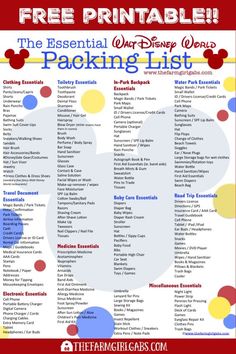 the essential disney world packing list