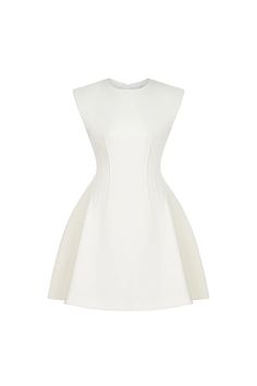 Peony Fit and Flare Round Neck Cotton Blend Mini Dress | MEAN BLVD Luxury Fitted A-line Midi Dress, Elegant A-line Fit And Flare Sleeveless Dress, Elegant A-line Mini Dress With Structured Boning, Elegant Sleeveless A-line Fit And Flare Dress, Luxury A-line Midi Dress With Fitted Bodice, Chic A-line Midi Dress With Structured Boning, Elegant A-line Dress With Structured Boning, A-line Midi Dress With Structured Boning, Elegant Structured Mini Dress