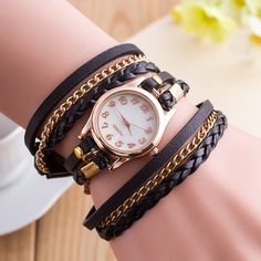 Ladies Dress Watches, Casual Bracelets, Leather Bracelets Women, Bracelet Watches Women, Watch Women, Mode Casual, Luxury Women Fashion, Watch Gifts, Women Wrist Watch