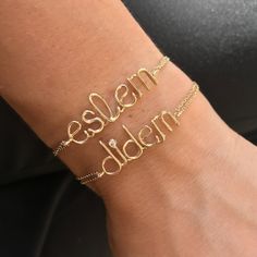 ✨Personalized Name Bracelet 14K Gold Handmade 5 Letter Bracelet / 5 Letter Monogram Bracelet / Gift for Girls / Valentine Days Gift by Likya✨ Material: Solid Gold (Not Gold Filled or Gold Plated) Karat: 14K (real gold stamp 585)  Gold Color: Yellow Gold ✅Available in yellow gold, rose gold or white gold options 🎁You can give it directly as a gift to your lover, girlfriend, colleague, good friend,or yourself! Or just give the most special person in your life as a surprise gift to remind her/him Valentine Days, Monogram Bracelet, Solid Gold Bracelet, Letter Monogram, Gold Armband, Letter Bracelet, Girls Valentines, Initial Bracelet, Name Bracelet