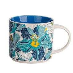 PRICES MAY VARY. BEAUTIFUL & OPTIMAL SIZE - This Mug has a regular capacity 15oz (450ml) with Plants theme pattern. It is an excellent choice for latte, coffee, tea, soup, oatmeal, green juices, protein shakes, hot chocolate, which will definitely meet your needs for office and home. DURABLE - This Cup is made of lead-free, cadmium-free premium durable porcelain. Microwave safe, dishwasher safe. ELEGANT DESIGN - The design theme of this mug is the COLOR and PLANTS, and express them on premium po Green Juices, Tea Soup, Ceramic Tea Cup, Cup Coffee, Tea Cup, Coffee Mug, Handles, Mug, Hand Painted