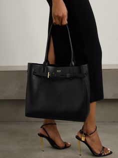 TOM FORD's sleek and sophisticated tote is just as suited for days at the office or nights in the city. It's made from textured-leather with a glossy sheen and has an adjustable strap threaded through the open top. The handles fit comfortably over the shoulder. Stow your wallet, sunglasses case and tablet inside. Nights In The City, Flat Dress Shoes, Floral Dresses Short, Dress Flats, Sport Swimwear, Jo Malone London, Swimsuit Dress, Daily Essentials, Open Top