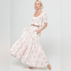 Nwt Never Worn Maison Amory Floral Candy Ballgown Skirt, Sz Large Purchased From Anthropologie. I Bought It For A Spring Wedding And Ended Up Wearing A Different Dress.