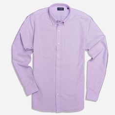 Add The Modern-Fit Oxford Lavender Casual Shirt to your wardrobe today. | Men's Casual Shirts - Trim/17/34/35 Fit The Modern-Fit Oxford By Tie Bar, In Lavender, Cotton Purple Fitted Cotton Shirt, Purple Cotton Button-up Dress Shirt, Purple Slim Fit Shirt For Spring, Casual Purple Button-up Dress Shirt, Purple Button-up Dress Shirt For Spring, Formal Purple Cotton Shirt, Purple Cotton Formal Shirt, Purple Long Sleeve Cotton Dress Shirt, Purple Cotton Long Sleeve Dress Shirt