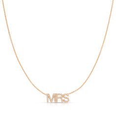 Just married? Say yes to our Mrs Necklace! Choose between our Signature Cable Chain for a dainty look or Bead Chain for a chic tangle free style. The adjustable clasp gives you two length options for the ultimate layering experience. 14K Gold Pendant is 5x13 mm Approximately .36 Total Diamond Weight In stock necklaces will ship within 3 business days. Made-to-order necklaces will ship within 1 week. Need it sooner? Contact us. *Even though pretty things take time, our Word Plates are so popular Mrs Necklace, Things Take Time, Free Style, Bead Chain, Say Yes, Letter Necklace, Just Married, Beaded Chain, Cable Chain