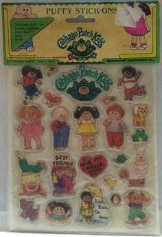 a package of stickers with children's pictures on them