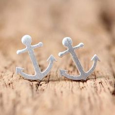 Sterling Silver Nautical Anchor Stud Earrings from Thailand - Ship Anchors | NOVICA Sailing Theme, Silver Casting, Ship Anchor, Diamond Rings Design, Nautical Anchor, Sterling Silver Stud Earrings, Silver Stud Earrings, Small Earrings, Floral Earrings