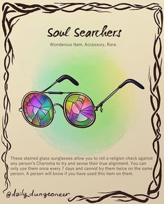 a pair of sunglasses with the words soul searchers on it and an image of a rainbow