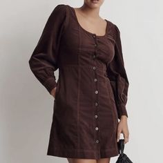 Reposhing This Item I Purchased From @Maddieh95. Loved It, But It Did Not Fit Me. :( Questions? Leave A Comment Below! Cotton Long Sleeve Mini Dress For Date Night, Chic Fitted Corduroy Dress, Fall Cotton Mini Dress For Date Night, Cotton Mini Dress For Fall Date Night, Corduroy Long Sleeve Dresses For Fall, Long Sleeve Brown Corduroy Dress, Long Sleeve Corduroy Dress For Fall, Long Sleeve Cotton Mini Dress With Buttons, Cotton Mini Dress With Long Sleeves And Buttons