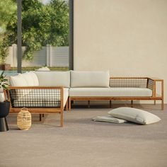 Love your Callais, but crave novelty? We understand. Thats why weve put together the Callais cushion cover set. The same tightly woven, easy-wipe cover you know and love, but in a new-to-you color. Available in three shades, you can update your deck and enjoy the outdoor sofa youve come to love. Ivory Sectional, Modern Cushion Covers, Clayton Homes, Modern Cushions, Outdoor Couch, Outdoor Sectional, Backyard Design, Outdoor Accessories, Love Your