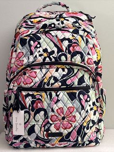 #ad Top Seller for Vera Bradley Essential Large Backpack Laptop Mod Paisley, Fashion Bags Elephant Backpack, School Bag Essentials, Backpack Laptop, Backpack Style, Tis The Season To Be Jolly, Padded Top