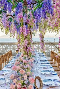 Beach Purple Wedding, Lavender Wedding Decor, Lavender Wedding Decorations, Wedding Reception Chairs, Lavender Decor, White Wedding Decorations, Wedding Chair Decorations, Dream Wedding Decorations, Luxury Wedding Decor