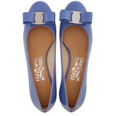 Salvatore Ferragamo Ladies Flats. Sku: 01b221 753643. Color: Blue. Shoe Style: Pumps. Vamp Style: Slip-On. Upper Material: Leather. Solematerial: Leather. Salvatore Ferragamo Blue Vara Bow Pump Shoe. A Pair Of Naplak Pump From Salvatore Ferragamo Features A Low Block Heel With 3cm/1.2" Height, A Leather Sole, Round Toe And Embellished With The Iconic Vara Bow And Metal Logo Plate. Made In Italy. Classic Blue Flats For Work, Classic Blue Flats For Workwear, Blue Classic Flats For Work, Classic Blue Closed Toe Flats, Classic Blue Slip-on Flats, Blue Classic Closed Toe Flats, Luxury Blue Heels For Work, Classic Blue Flats With Removable Insole, Classic Blue Flats With Round Toe