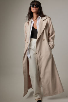 Long Shoulder Pad Trenchcoat Laura Jade Stone, Jade Stone, Na Kd, Stretchy Material, Shoulder Pads, Double Breasted, Trench Coat, Jade, Button Up