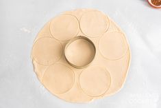 the dough has been shaped into circles and is ready to be baked