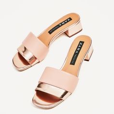 Simple Slides To Give Elegance To Any Outfit... Comfortable 1.5 Inch Heel... Euro Size 37(6.5), 38(7.5), 39 (8), 40(9) Pink Flat Heels For Summer, Blush Block Heel Summer Heels, Pink Flat Heel Heels For Summer, Blush Open Toe Feminine Sandals, Feminine Blush Open Toe Sandals, Feminine Pink Round Toe Sandals, Elegant Pink Evening Mules, Feminine Party Mules For Spring, Feminine Spring Party Mules