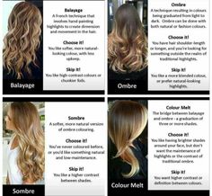 Blond Ombre, Hair Color Formulas, Balayage Ombre, Hair Techniques, Brunette Balayage Hair, Caramel Highlights, Ombré Hair, Hair Color Techniques