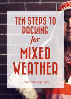 a woman wearing a red and white striped top with text overlay that reads ten steps to dagging for mixed weather