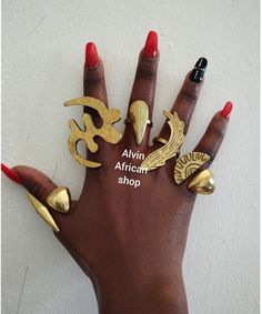 Wholesale of 5 brass rings Luxury Symbolic Brass Rings, Rings Big, African Shop, Rings Adjustable, Rings Boho, Rings Etsy, Exotic Jewelry, Brass Rings, Ring Guard