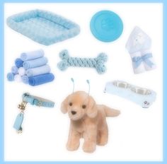 there are many items that can be used to make a dog bed or play set