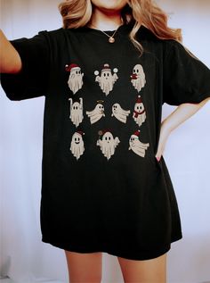 Creepy Clothes, Goth Christmas, Spooky Christmas, Christmas Ghost, Xmas Tees, The Only Exception, Christmas Clothes, Holiday Apparel, Fabric Waste