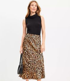 Leopard Print Bias Midi Skirt Petite Midi Skirt, Leopard Print Midi Skirt, Getaway Dress, Social Dresses, Leopard Skirt, Petite Skirt, Grey Outfit, Trendy Clothes For Women, Going Out Dresses