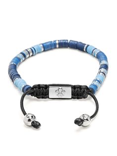 Men's Beaded Bracelet with Blue and Silver Disc Beads – Nialaya Adjustable Blue Hand-strung Bracelets, Adjustable Hand-strung Blue Friendship Bracelets, Adjustable Blue Hand-strung Braided Bracelets, Adjustable Blue Braided Bracelet With Colorful Beads, Adjustable Hand-strung Blue Beads, Blue Adjustable Friendship Bracelet With Spacer Beads, Adjustable Blue Friendship Bracelets With Spacer Beads, Adjustable Blue Heishi Beads Bracelets, Adjustable Blue Friendship Bracelet With Spacer Beads