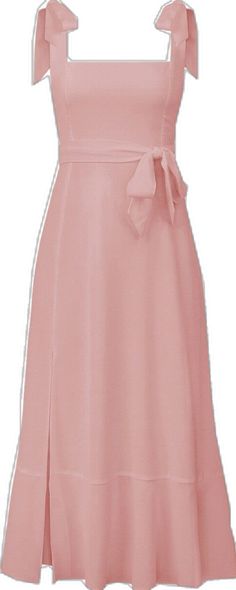 Elegant Pink Strapless Suspender Dress, Elegant Knee-length Suspender Dress For Spring, Elegant Spring Knee-length Suspender Dress, Elegant Pink Midi Dress With Adjustable Straps, Formal Summer Suspender Dress, Elegant A-line Suspender Dress With Tie Straps, Elegant Knee-length Suspender Dress With Adjustable Straps, Elegant Spaghetti Strap Dress With Tie Waist, Strap Maxi Dress