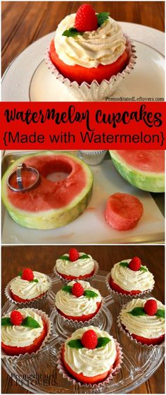 watermelon cupcakes made with watermelon