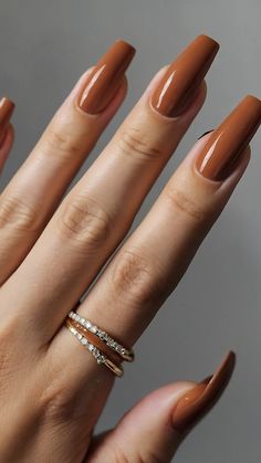 Fall in Love with These 15 Nail Colors for 2024! 42 Pumpkin Color Nails, Fall Nails Dark Skin, Neutral Shades, Pumpkin Colors