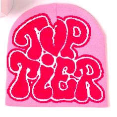 Hot Pink “Top Tier” Winter Hat Cool Beanies, Hot Pink Top, Pink Hats, Hot Pink Tops, Cute Beanies, Pink Beanies, Pink Top, Gift List, Winter Hat