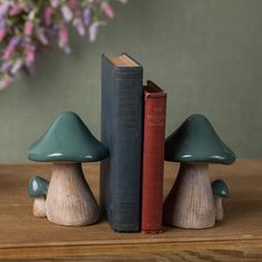 Double-Garden-Mushroom-Decor,-Set-of-2-Decor Mini Mushroom, Stem Design, Garden Mushrooms, Earthy Green, Cerámica Ideas, Beige Tones, Creative Stuff, Whimsical Decor