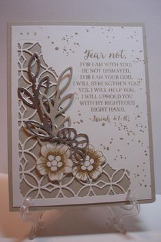 a card that has some flowers on it