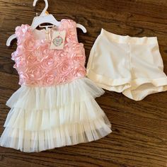 Adorable Outfit, Never Worn Summer Dress-up Sets With Ruffles, Pink Dress-up Sets For Spring, Sweet Sleeveless Sets For Spring, Feather Skirt Outfit, Calvin Klein Girls, Toddler Adidas, Holiday Outfits Christmas, Feather Skirt