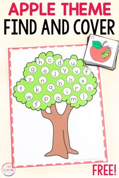 an apple themed find and cover game for kids