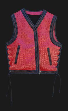 This vest fits anyone who wants to stand up for the crowd. You can choose the colors that match you or your bikers club. It can be made with or without the side laces. The vest is 100% handmade with outstanding quality leather and it comes with a beautiful braid on the edges. Absolutely comfortable and easy to wear. The interior includes an excellent quality lining, with 2 big pockets on each side to carry anything you want. Some of my customers order the vest with a hidden pocket in the low back area. You can customize the size of this pocket without additional cost. YKK zipper. We are extremely passionate about our work. The most important thing for us is to reach a happy customer. We have personalized attention to our customers. We specialize in very big sizes too! (with an extra cost d Biker Sleeveless Vest For Festivals, Biker Style Sleeveless Vest For Festivals, Fitted Biker Vest For Festivals, Biker Style Fitted Vest For Festivals, Leather Sleeveless Vest For Festivals, Motorcycle Leather Vest, Motorcycle Chaps, Vest Fits, Motorcycle Shoes