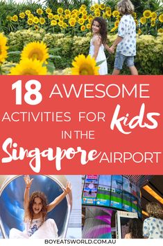 One of the best airports for a long layover! With so many things to do, you can't be bored in the Singapore airport. If you are traveling through the Singapore airport with kids, here are 18 awesome activities to enjoy!   Singapore airport, things to do in Singapore, travelling with kids, traveling with kids, kid travel tips! #Singapore #familytravel Singapore With Kids, Singapore Airport, Singapore Travel Tips, Travelling With Kids, Things To Do In Singapore, Singapore Changi Airport, Changi Airport, Visit Asia, Traveling With Kids