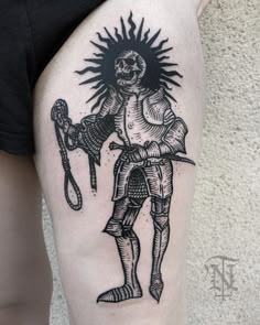 Skeleton Knight, Optical Illusion Tattoos, Illusion Tattoos, Scary Tattoos