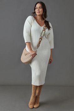 Anthropologie Plus Size, Plus Size Sweater Dress Outfit, Sweater Dress Outfit Plus Size, Mid Size Dress, Mid Size Girl Outfits, Winter Dress Plus Size, Plus Size Winter Dresses, Sweater Dress Plus Size, Plus Size Sweater Dress